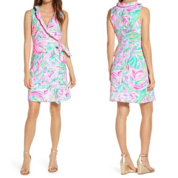 Lilly Pulitzer Dresses & Skirts - LILLY PULITZER Romee Wrap Dress Women’s Size Large
